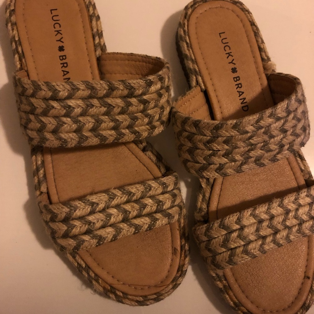 Grey and white knitted sandals. Only worn a couple of times. In great condition